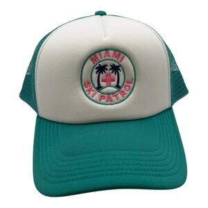 Miami Ski Patrol (Version 3) | Teal and White Snapback | Mad Capper Texas
